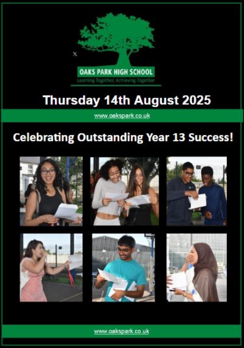 Oaks Park High School - Year 13 Results Day 2025